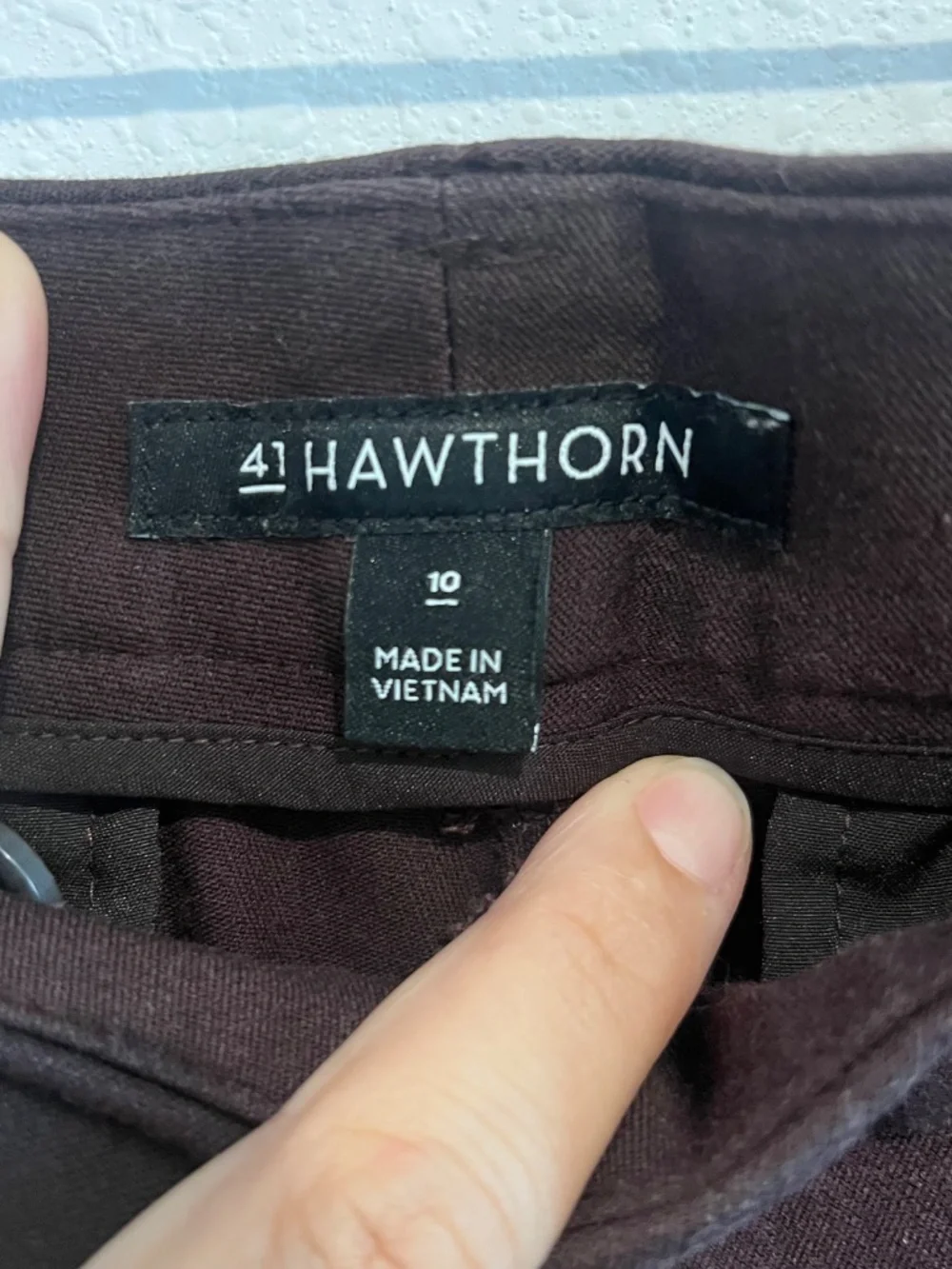 41 Hawthorn Brown Straight Leg Career Pants Size 10 Stretch